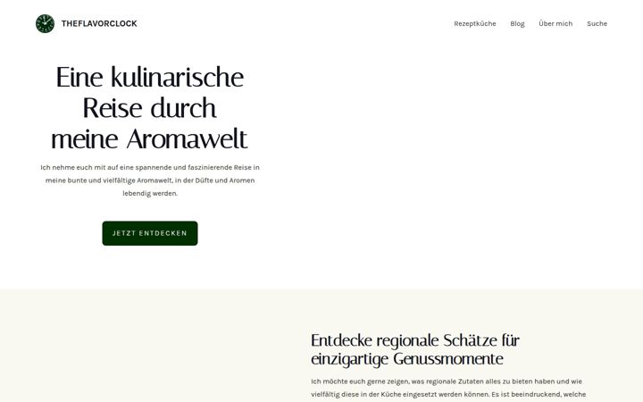Screenshot of theflavorclock.tirol