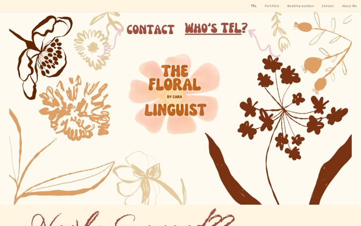 Screenshot von theflorallinguist.com