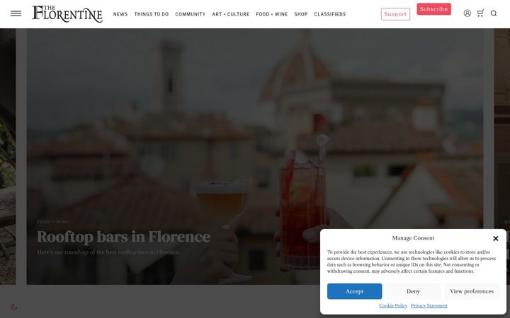 Ekrānuzņēmums no theflorentine.net