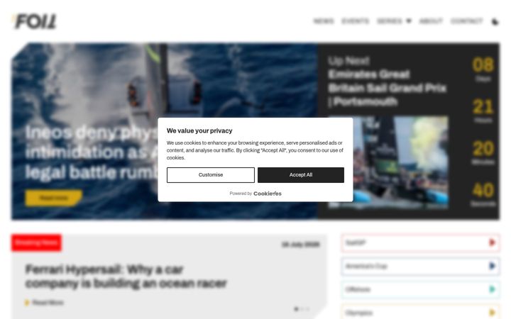 Skärmbild av thefoil.com
