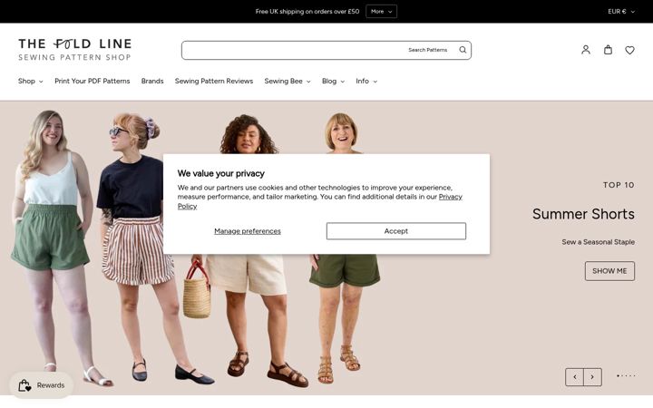 Screenshot of thefoldline.com