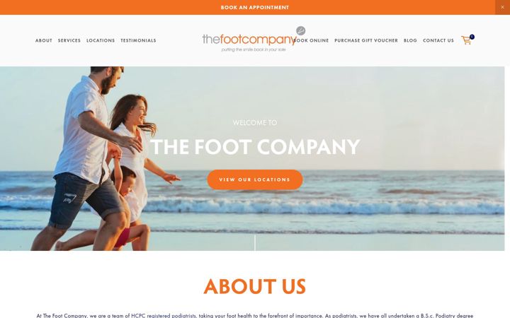Snimka zaslona za thefootcompany.co.uk