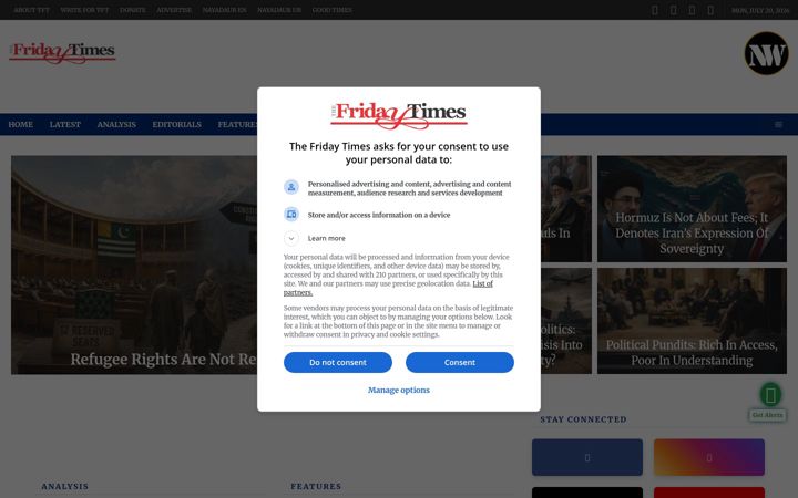 Screenshot of thefridaytimes.com