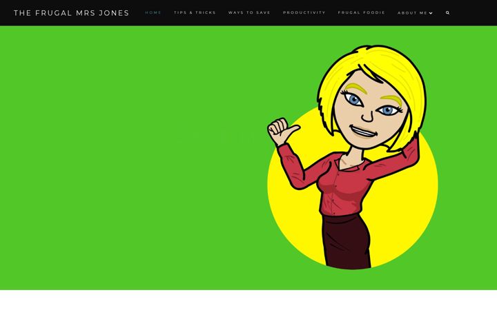 Skjermbilde av thefrugalmrsjones.org