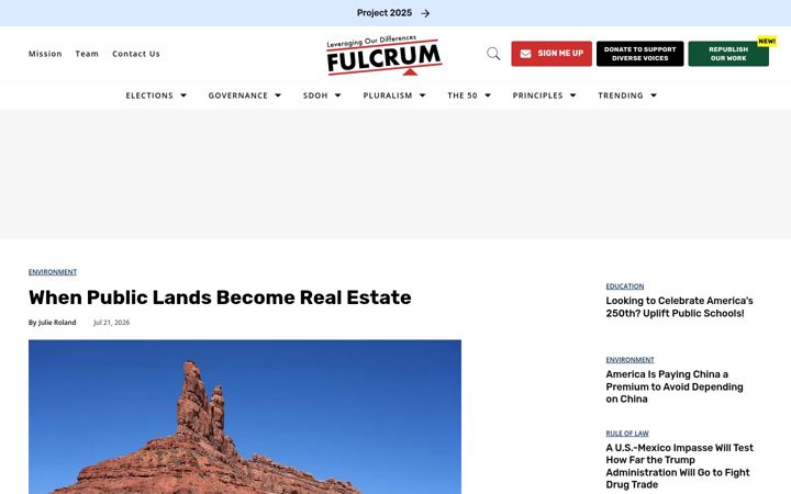 Screenshot of thefulcrum.us