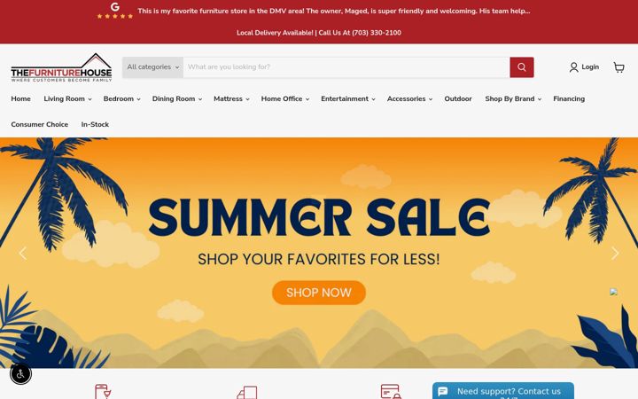 Screenshot of thefurniturehouseva.com