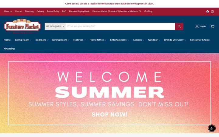 Screenshot of thefurnituremarketinc.com
