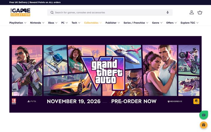 Screenshot of thegamecollection.net