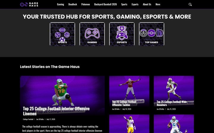 Screenshot of thegamehaus.com