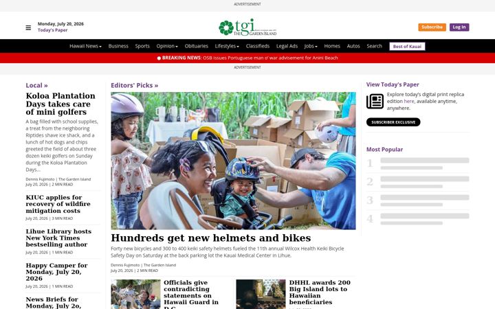 Screenshot of thegardenisland.com