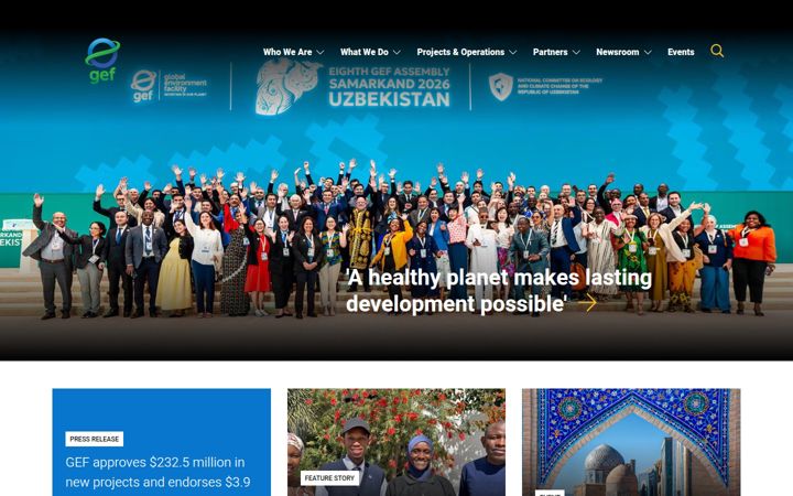 Екранна снимка на thegef.org