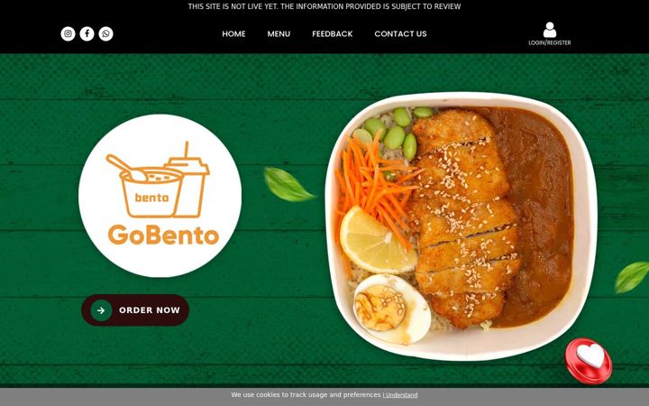 Screenshot of thegobento.co.uk