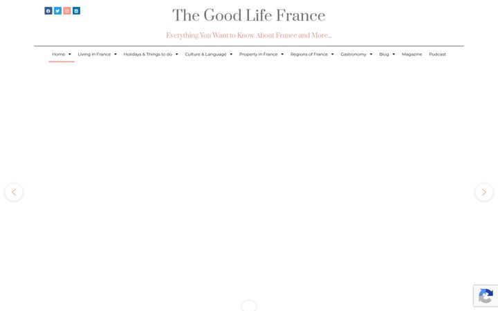 Skjermbilde av thegoodlifefrance.com