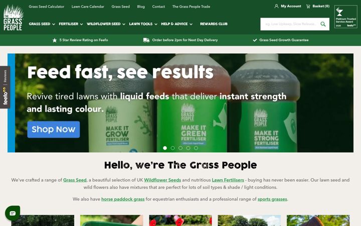 Screenshot ta' thegrasspeople.com