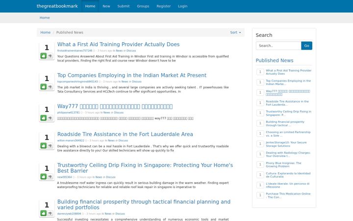 Screenshot of thegreatbookmark.com