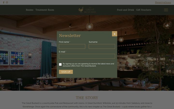 Screenshot van thegreatbustard.uk