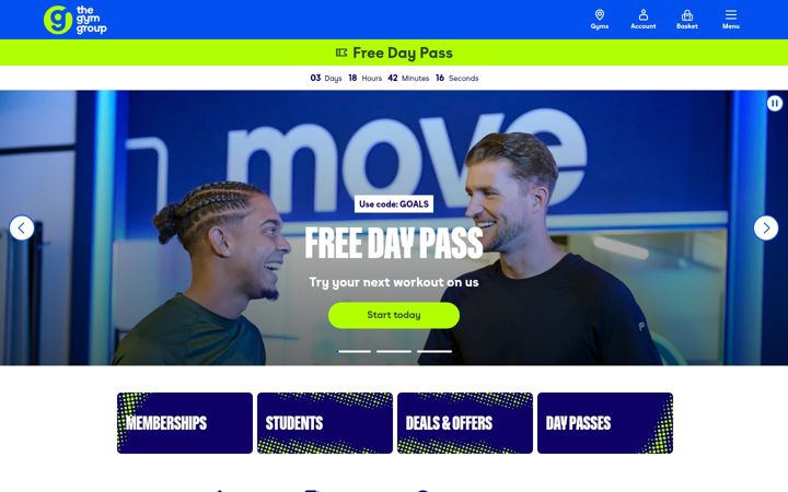 Screenshot of thegymgroup.com