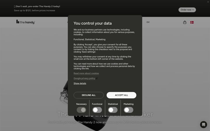 Screenshot of thehandy.com