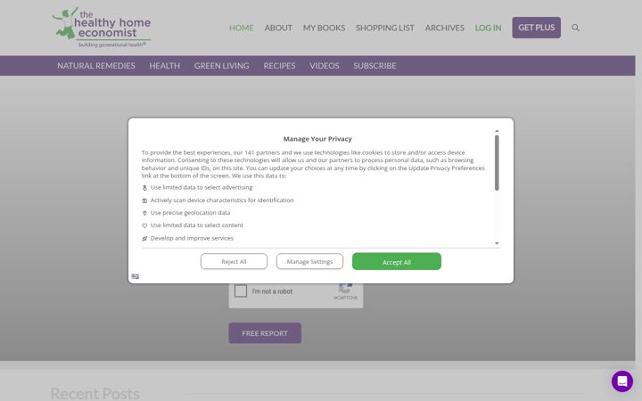 Screenshot of thehealthyhomeeconomist.com