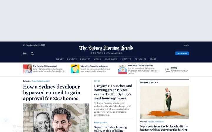 Screenshot of theherald.com.au