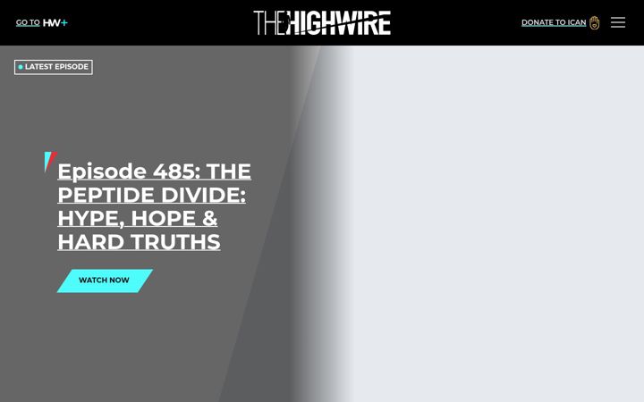 Screenshot of thehighwire.com