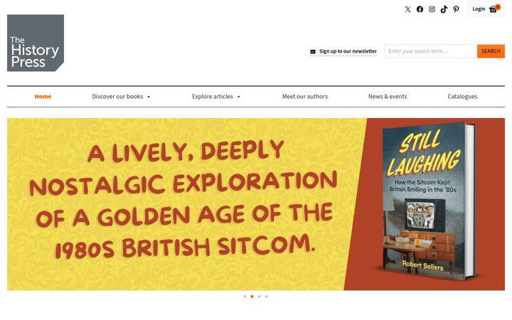 Screenshot of thehistorypress.co.uk
