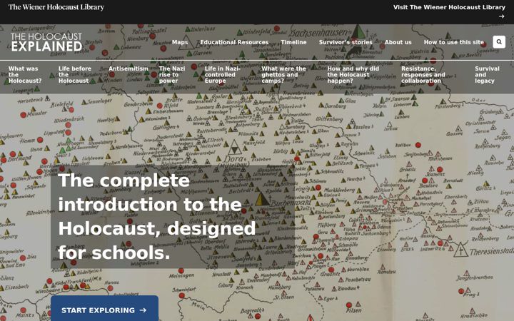 Screenshot of theholocaustexplained.org