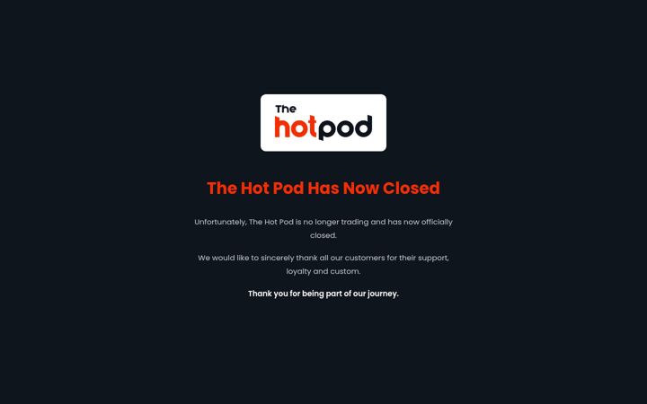 Kuvakaappaus sivustosta thehotpod.com