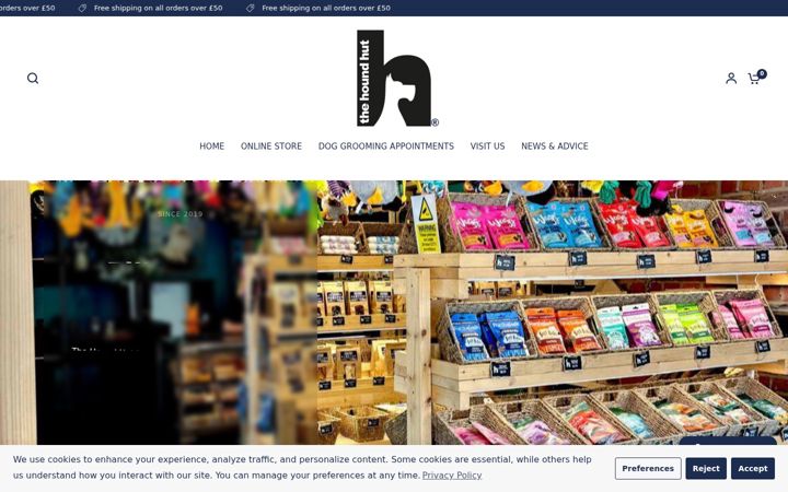 Screenshot of thehoundhut.dog