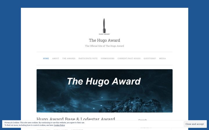 Screenshot of thehugoawards.org