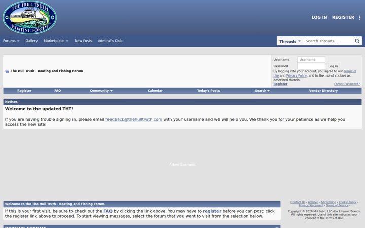 Screenshot of thehulltruth.com