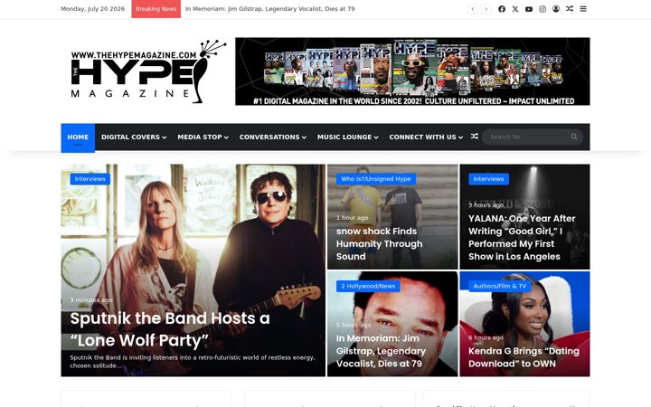 Screenshot of thehypemagazine.com