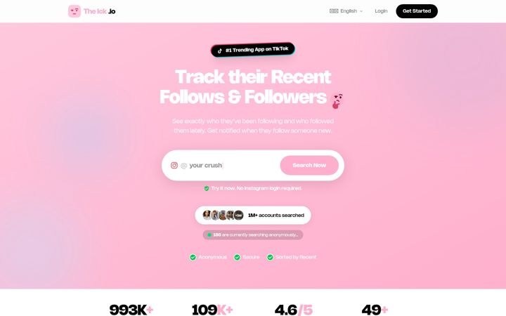 Screenshot of theick.io