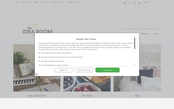 Screenshot of theidearoom.net