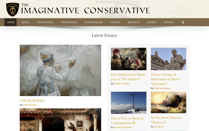 Snimka zaslona za theimaginativeconservative.org