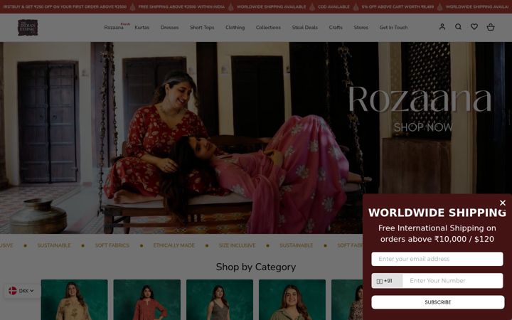 Screenshot of theindianethnicco.com