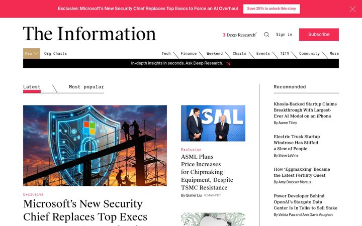Capture d'écran de theinformation.com