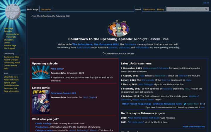 Screenshot of theinfosphere.org