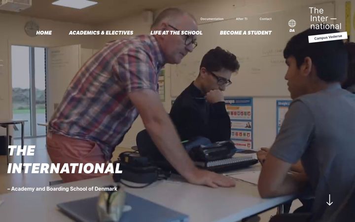 Screenshot of theinternational-dk.com
