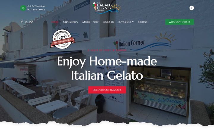 Posnetek zaslona theitaliancorner.co.za