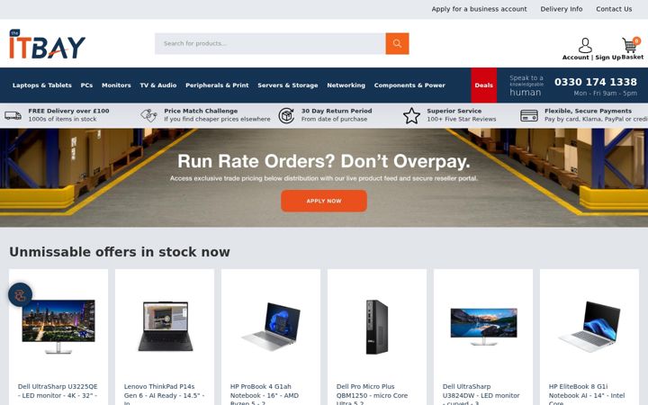 Screenshot ta' theitbay.com