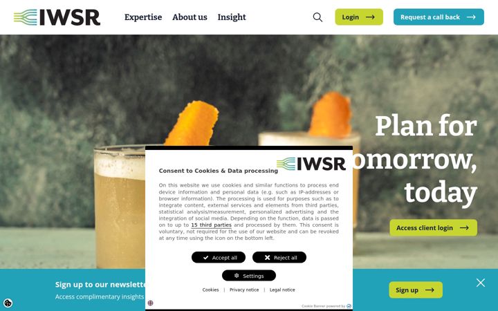Screenshot of theiwsr.com