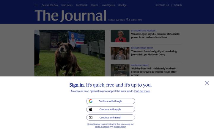 Skärmbild av thejournal.ie