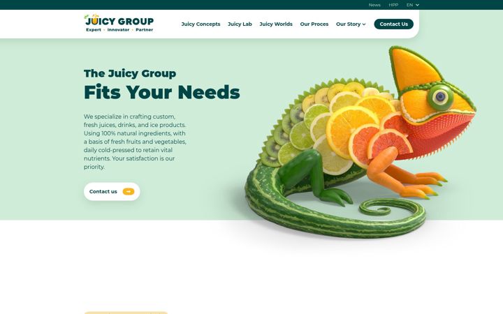 Screenshot di thejuicygroup.com