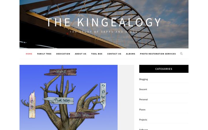 Screenshot of thekingealogy.com