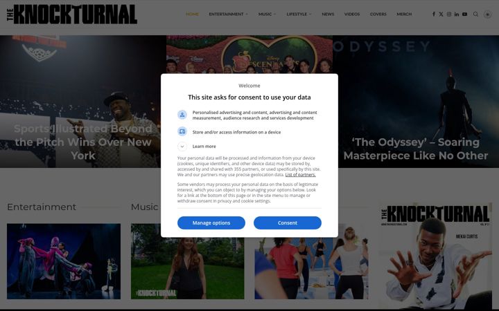 Screenshot von theknockturnal.com