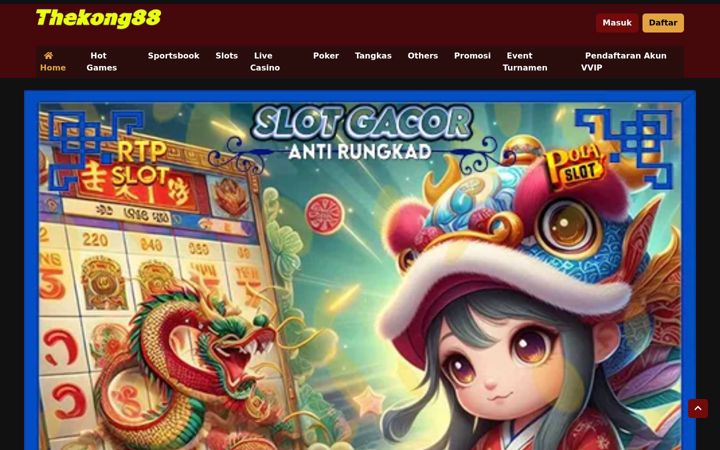 Ekrānuzņēmums no thekong88.com