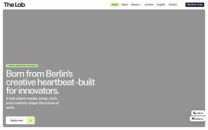 Screenshot of thelab.berlin