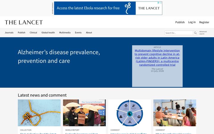 Zrzut ekranu thelancet.com