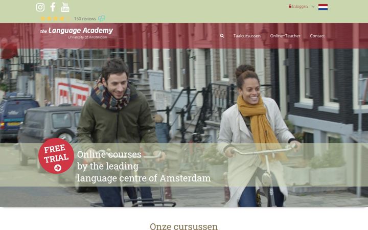 Snimka zaslona za thelanguageacademy.nl